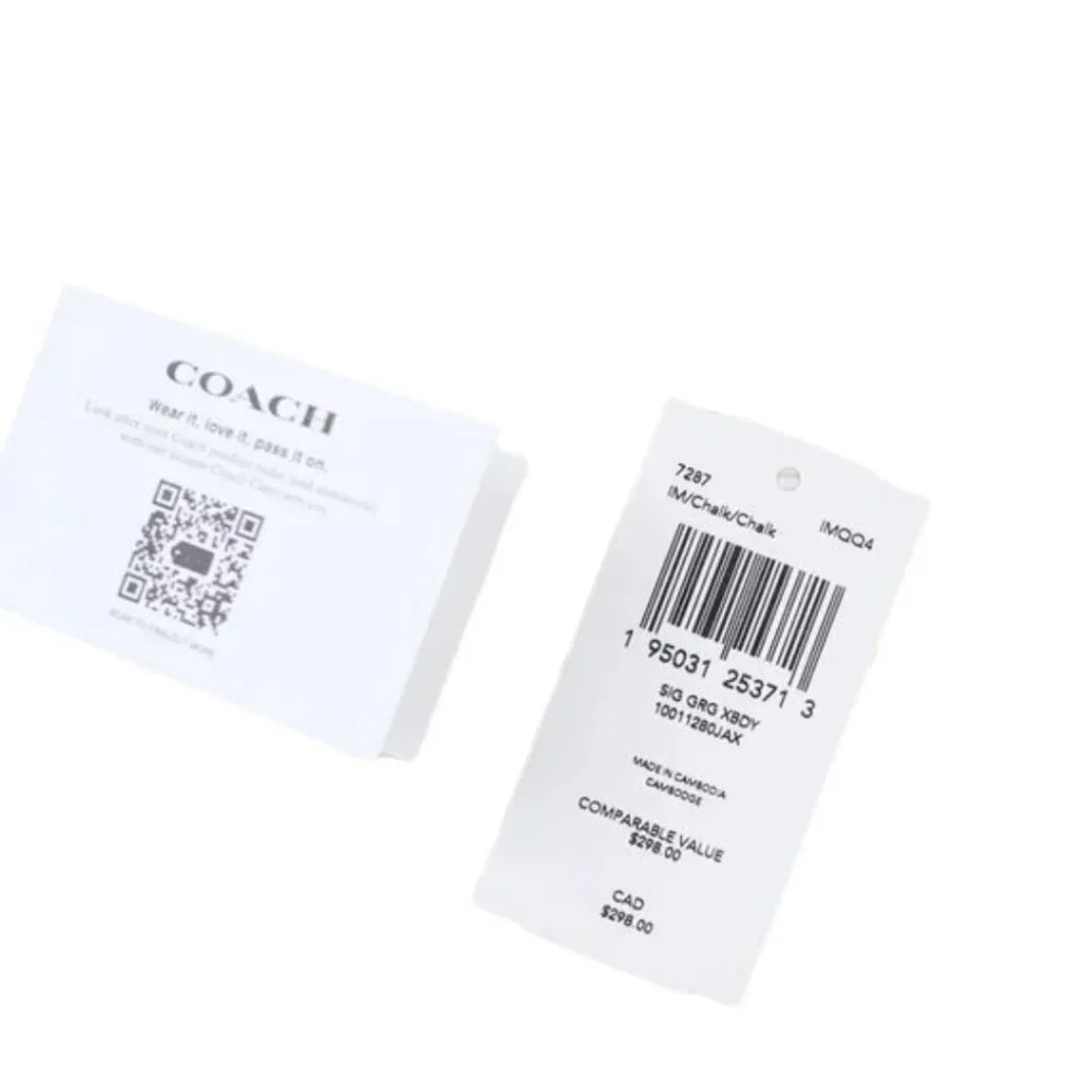 NWT COACH Georgie Crossbody Chalk Signature C Canvas & Leather Gold Details - Picture 14 of 14